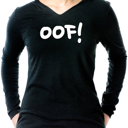oof! Black Tapered Long Sleeve Hoodie