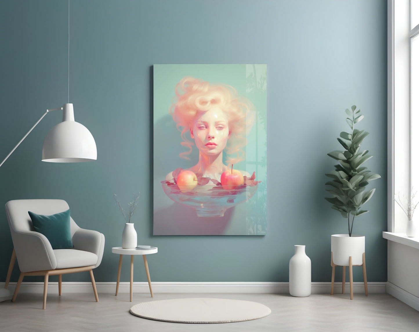 Apple Tranquility Glass Wall Art || Designer Collection