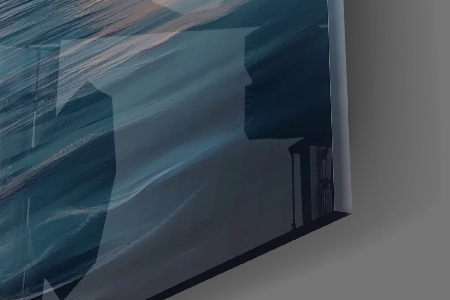 Sunset Sailboat Glass Wall Art || Designer Collection