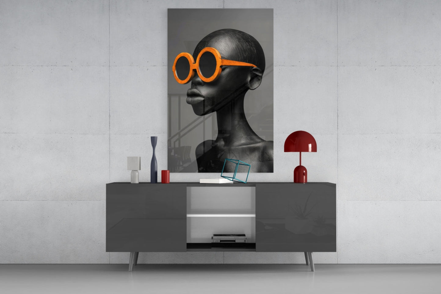 Faces of Colors Glass Wall Art || Designer Collection
