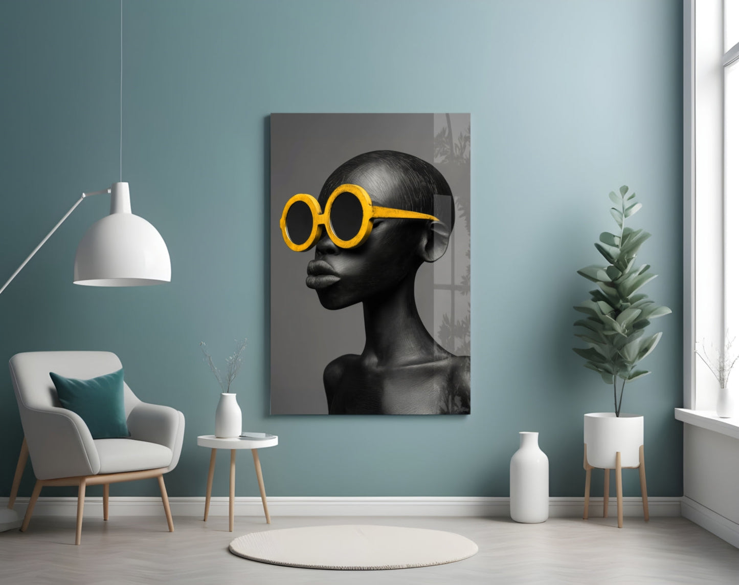 Faces of Colors Glass Wall Art || Designer Collection