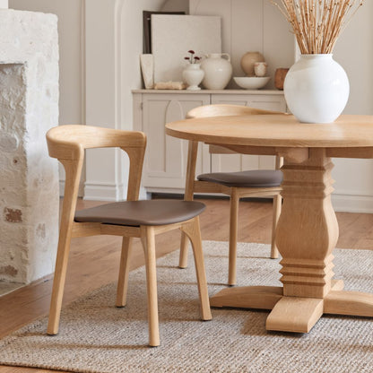 Tabi Solid Wooden Round Dining Table