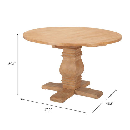 Tabi Solid Wooden Round Dining Table