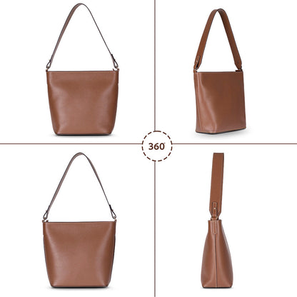 Elena Women’s Leather Tote Bag – Genuine Leather Shoulder Bag for Everyday Function | Minimal & Handcrafted