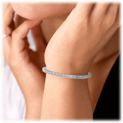 Tennis Bracelet  with 1/8 CT  Cubic Zirconia