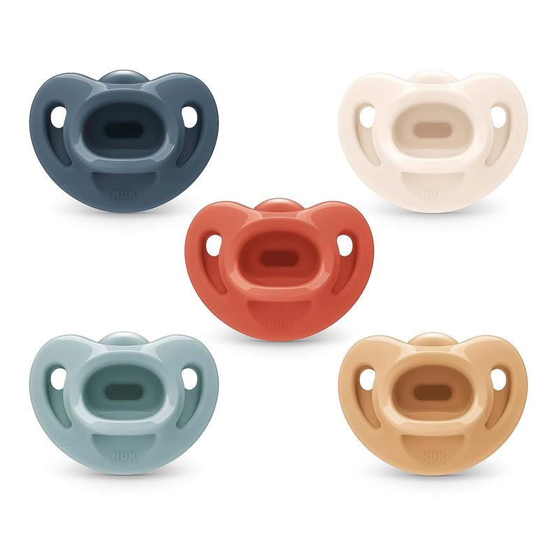Timeless Comfy Pacifier | 100% Silicone, One-Piece Design | Bpa-Free, Gentle on Baby’s Skin | 5-Pack, for 0-6M