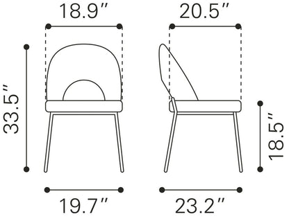 Torrey Printed Fabric Dining Chair 2PC