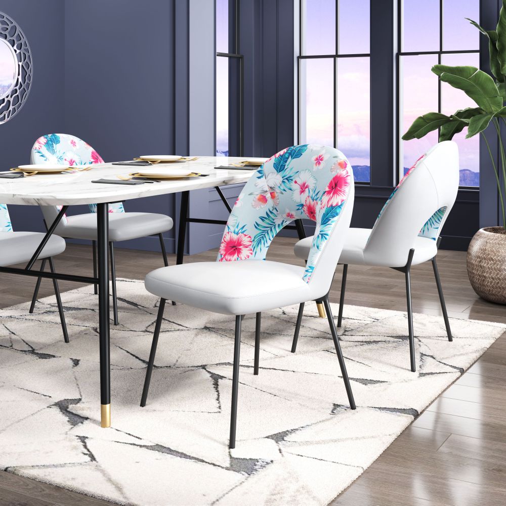 Torrey Printed Fabric Dining Chair 2PC