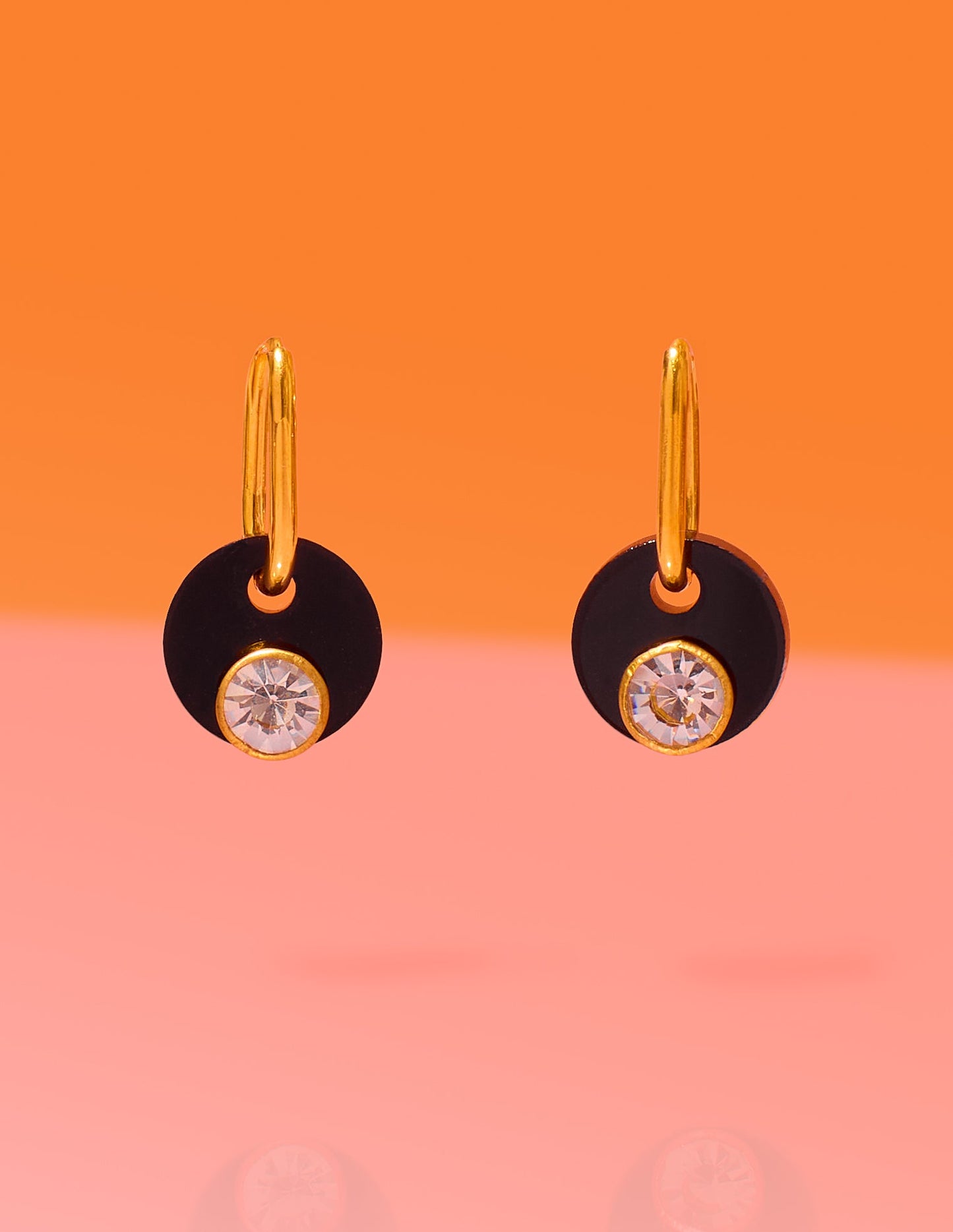 Deco Glam Medallion Oval Hoops