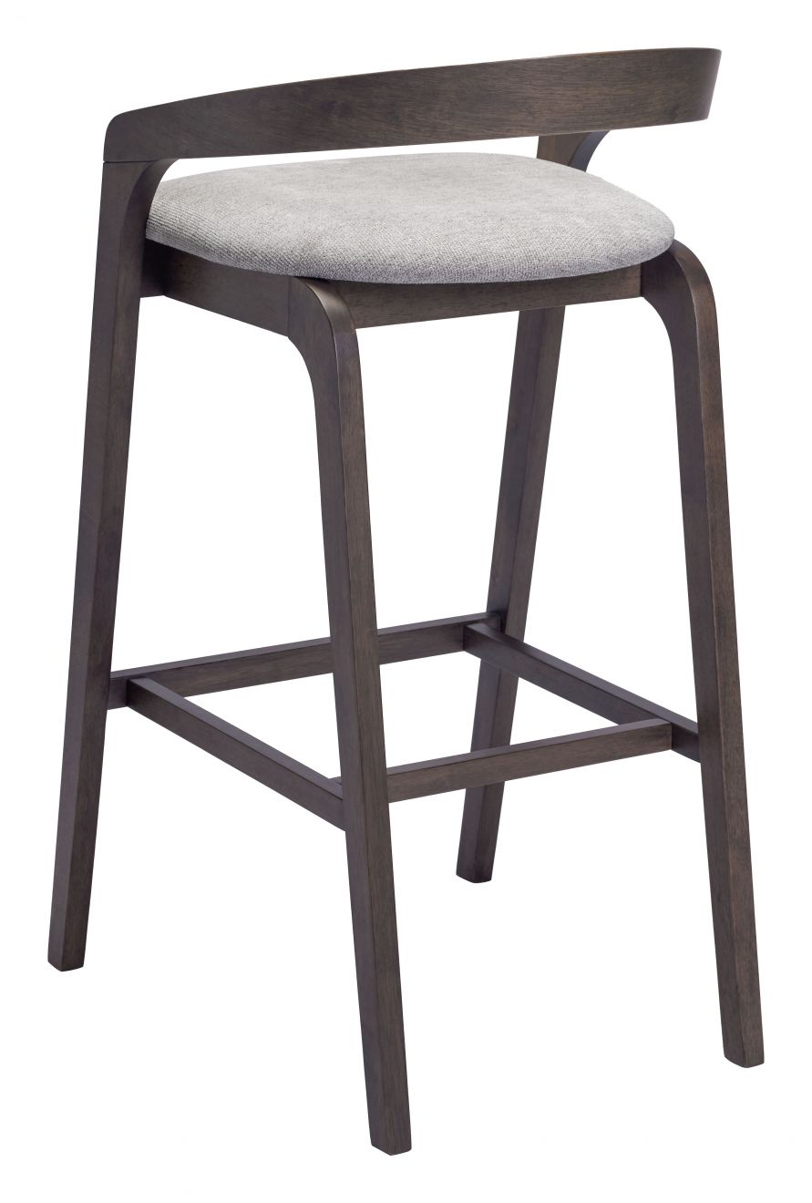 Troy Plush Fabric Barstool 2PC