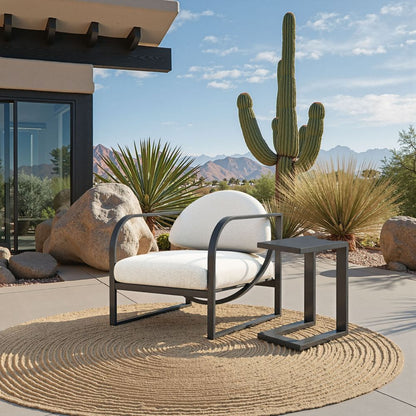 Tudi Aluminum Black Side Table