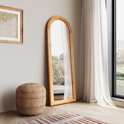 Tur Natural Wood Frame Floor Mirror