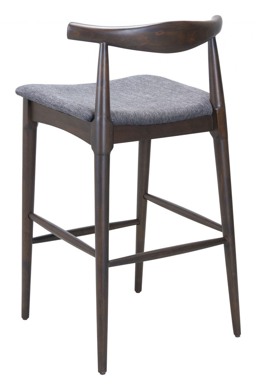Tuzka Grey Fabric Barstool 2PC