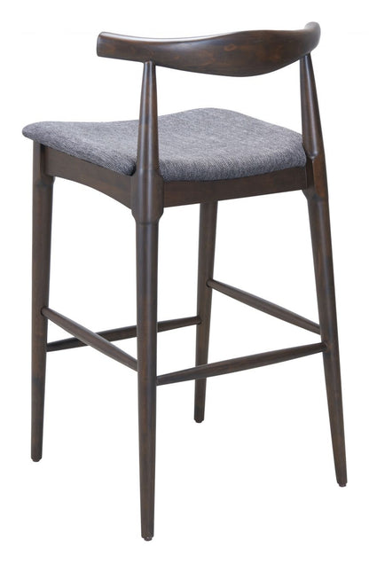 Tuzka Grey Fabric Barstool 2PC