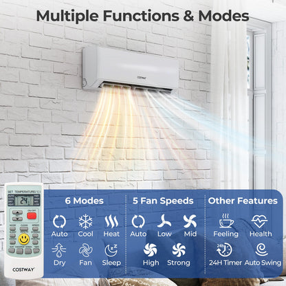 36000 BTU 3 Zone 23 SEER2 Mini Split Air Conditioner Wifi Enabled with Heat Pump