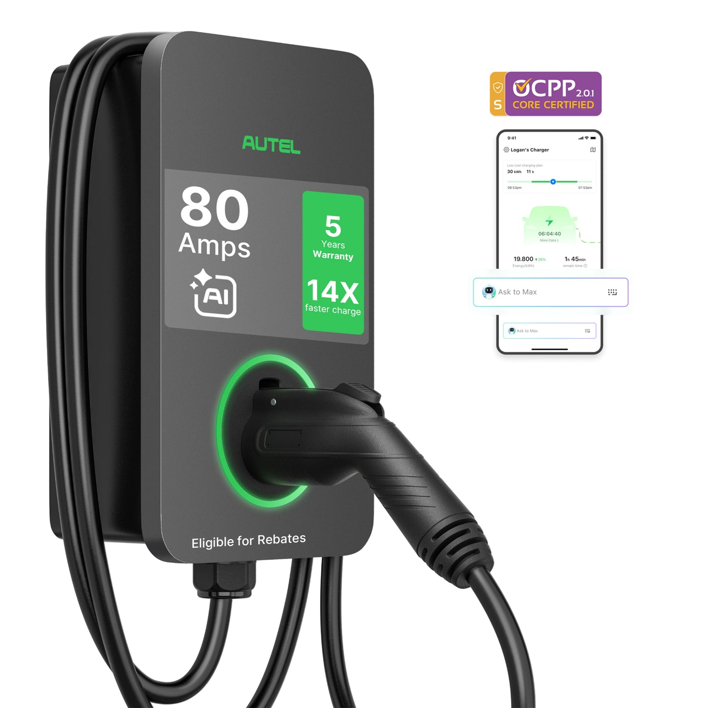 MaxiCharger 80A 19.2kW Residential EV Charger