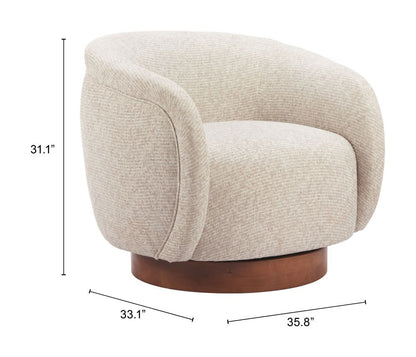 Vinta Textured Fabric Swivel Club Chair