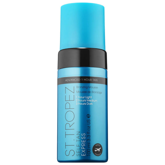 St. Tropez Express Self Tan Bronzing Mousse: Achieve a Natural, Streak-Free Tan in 1 Hour. Quick Drying, Hydrating, Sunless Tanning Lotion