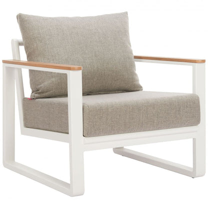 Welt Olefin Fabric Outdoor Armchair
