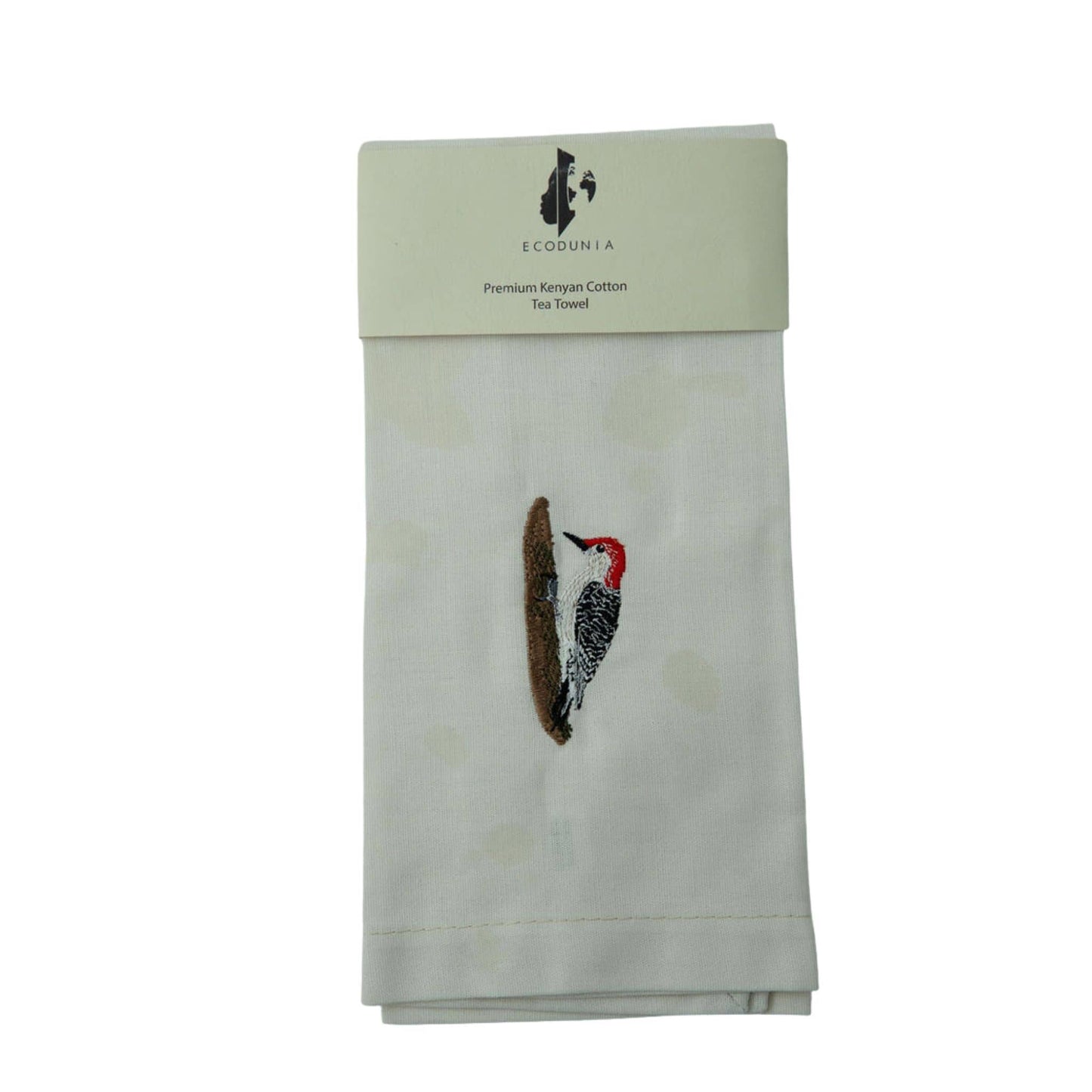 100% Cotton Tea Towels with Bird Embroidery - Kitchen Towels