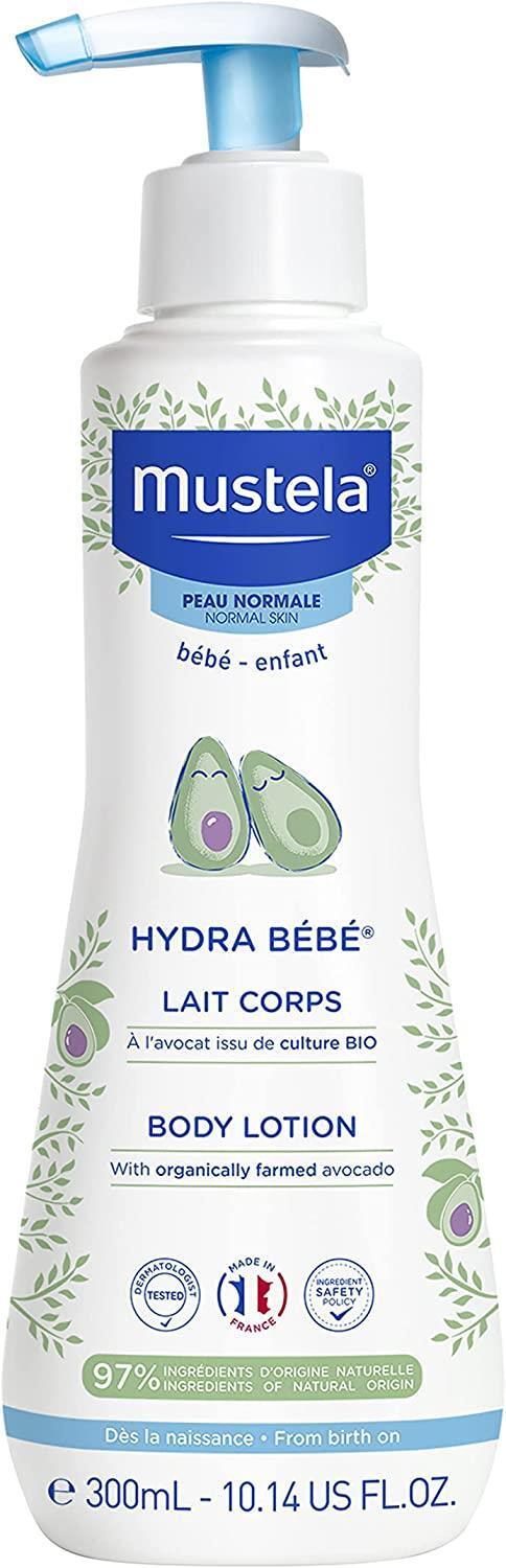 Mustela Hydra BŽbŽ: Gentle & Natural Baby Body Lotion - 300ml for Daily Hydration, Protection & Sensitive Skin - Pure, Safe & Effective Skincare