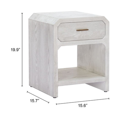 Yume One Drawer Wood Nightstand