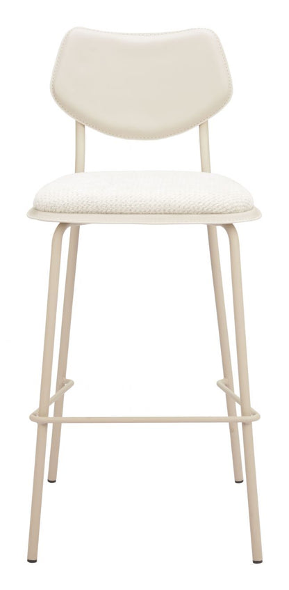 Zeal White Faux Leather Barstool 4PC