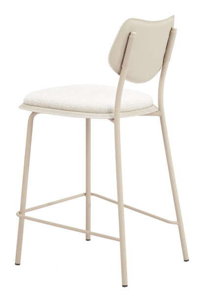 Zeal White Faux Leather Counter Stool 4PC