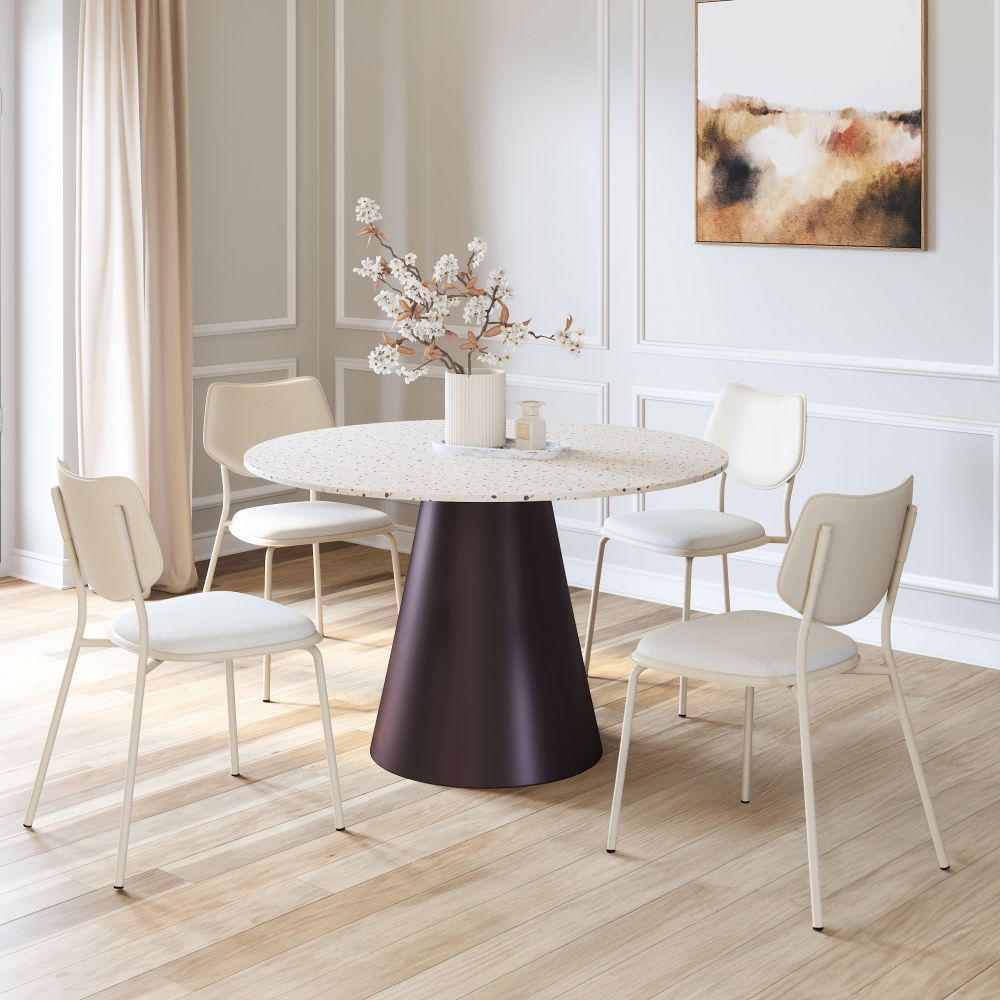 Zeal White Faux Leather Dining Chair 4PC