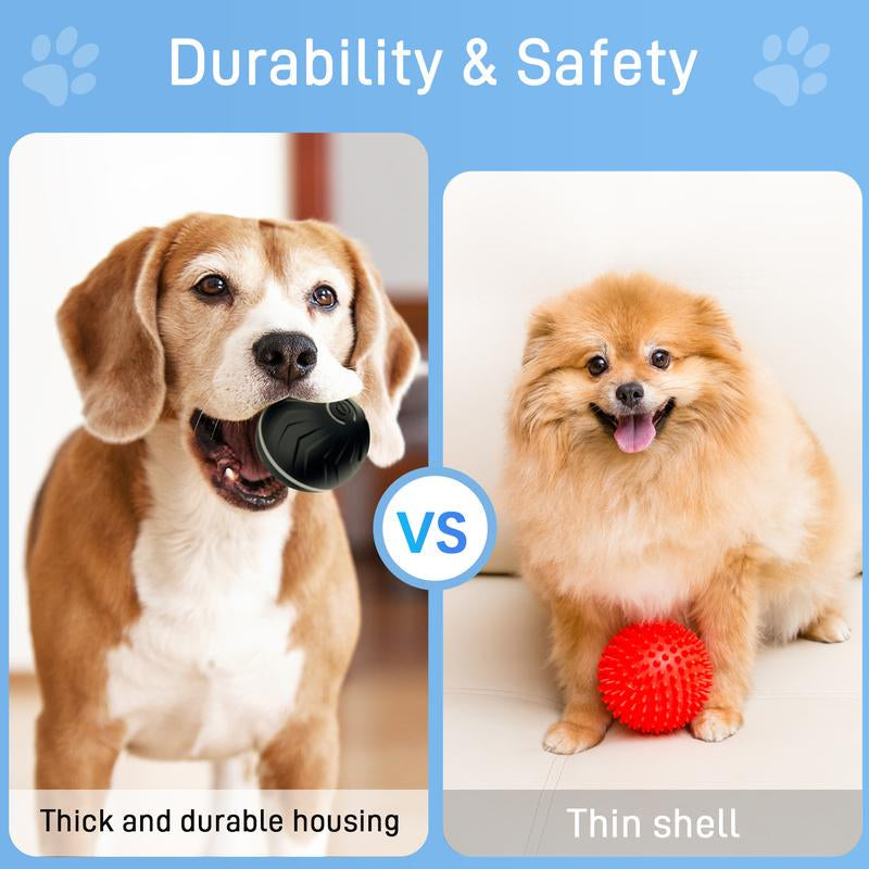 Interactive Touch-Activated Dog Ball - Moving, Vibrating Toy for Small & Medium Dogs - Anti-Boredom, USB Rechargeable Fun!