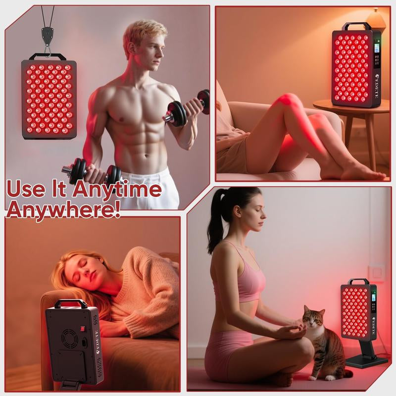 PEDETE Red Light Therapy Panel for Face & Body | Relieve Pain, Improve Skin & Sleep, High Power LED Light (630/660/810/850/940Nm)
