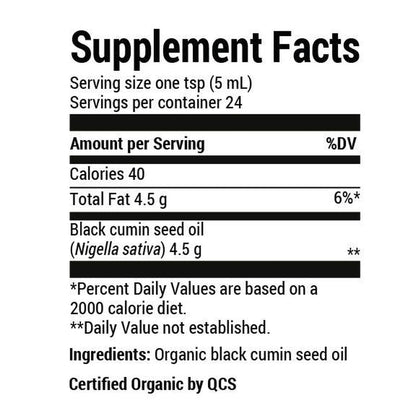 Organic Black Seed Oil - 4 Fl Oz