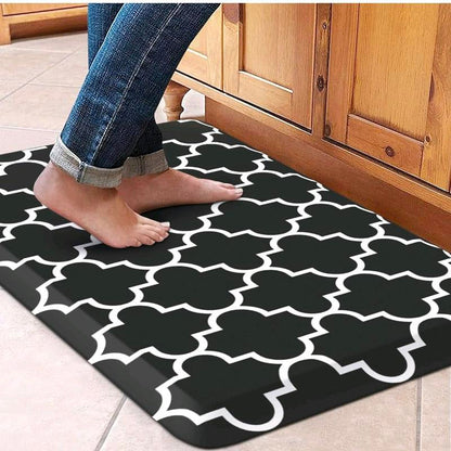 Kitchen Mat Cushioned Anti-Fatigue Kitchen Rug,17.3"X 28",Non Slip Waterproof Kitchen Mats and Rugs Heavy Duty PVC Ergonomic Comfort Mat for Kitchen, Floor Home, Office, Sink, Laundry