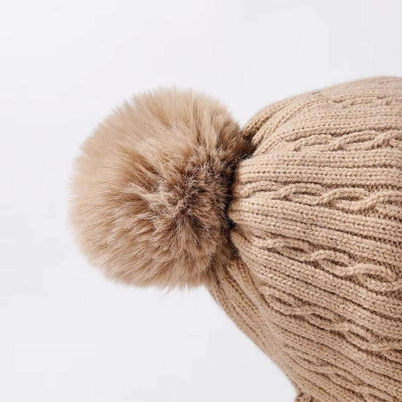 Women'S Winter Knitted Balaclava, Warm Full Face Coverage Beanie with Ear Flaps and Neck Gaiter, Stylish Ski Mask for Cold Weather Outdoor Activities