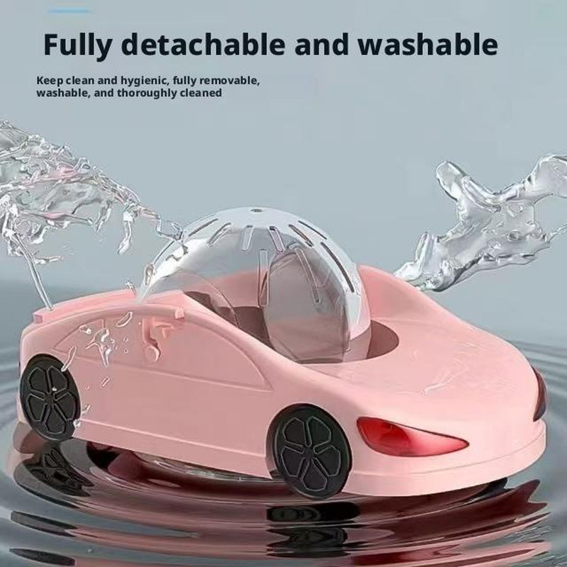 Hamster Car Sports Car with Golden Bear Running Ball Running Wheel for Small Pets Hamster Toy Car with Rolling Wheel Fun Exercise Play