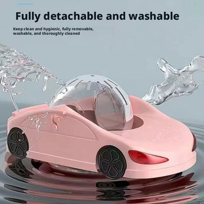 Hamster Car Sports Car with Golden Bear Running Ball Running Wheel for Small Pets Hamster Toy Car with Rolling Wheel Fun Exercise Play