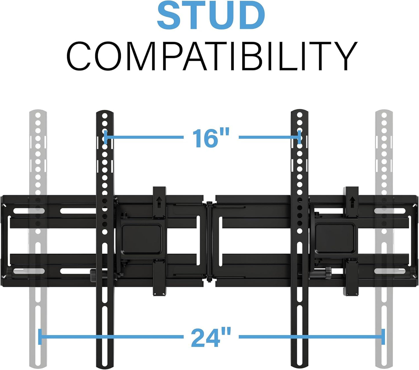SANUS Extendable Tilting TV Wall Mount for 32”–90” Tvs up to 110 Lbs – 5.2” Extension for Easy Cable Access and Added Tilt, Tool-Free Tilt to Reduce Glare, Low Profile Design
