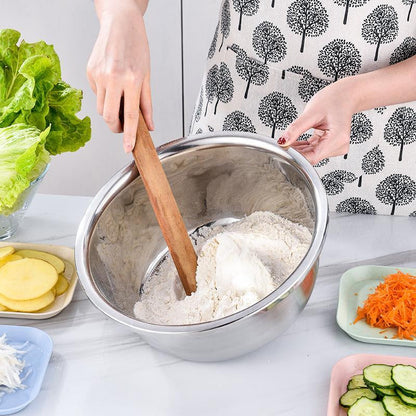 3-In-1 Stainless Steel Multi-Functional Strainer Set, Includes Basin/Sieve/Cutter, Ideal for Washing Rice Fruits Vegetables Kitchen Essentials