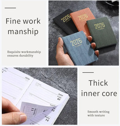 A7 2026 English Planner Book | Mini Pocket Weekly Calendar