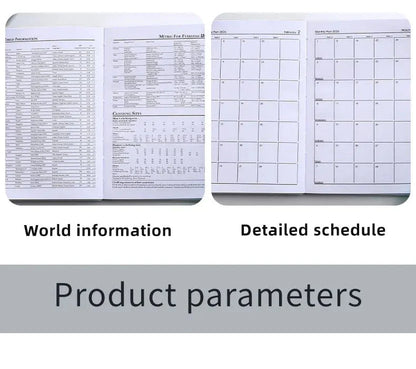 A7 2026 English Planner Book | Mini Pocket Weekly Calendar