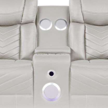 Challenger - LED Power Recliner Loveseat