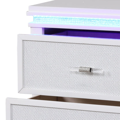 Opium - 2 Drawer Nightstand - White