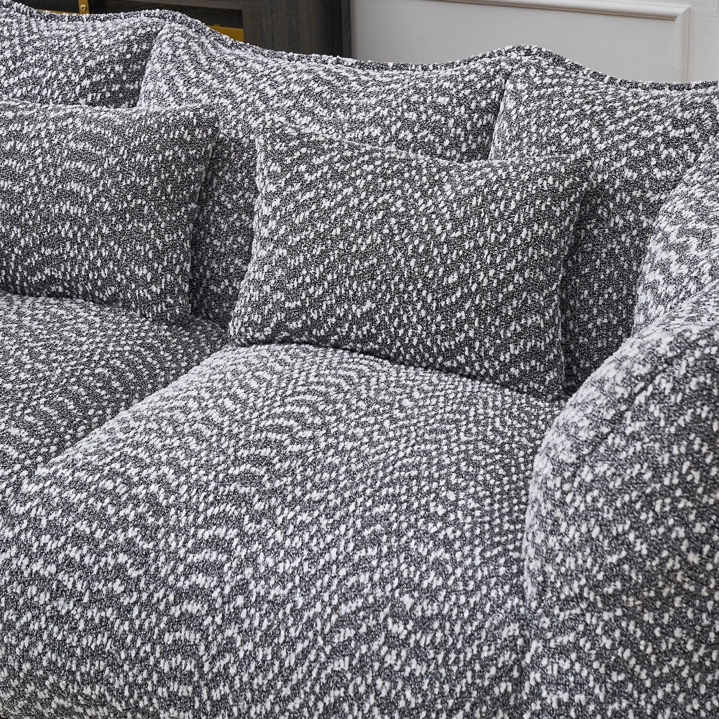 Comfortable Dual Beanbag Chair With High Resilience Foam Core For 2 People