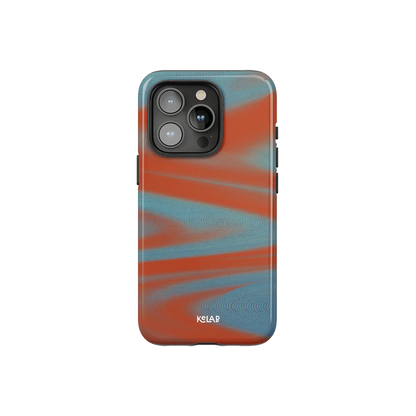 Aalto | Y2K Orange Abstract Wave iPhone Case