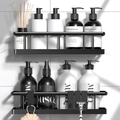 Shower Caddy No Drilling - Rustproof Adhesive Shower Organizer with Soap Holder, Large Capacity Storage Shelves for Bathroom, Kitchen & Home Decor