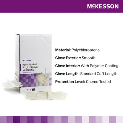 McKesson Perry® Polychloroprene Surgical Glove, Size 6.5, Cream 20-2665N