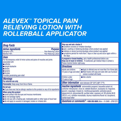 Aleve X Pain Relieving Lotion Max Strength Menthol, 2½-ounce roll-on bottle 00280005001