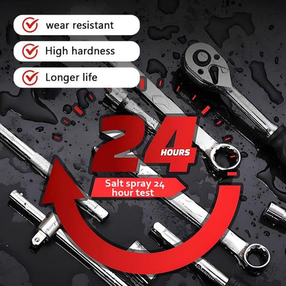 46/53Pcs 1/4 Inch Drive Socket Ratchet Wrench Set, with Bit Socket Set Metric and Extension Bar for Auto Repairing and Household, with Storage Case,Gift for Man,Husband,Springtok Tool Box Hardware