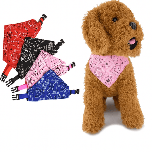 Adjustable Pet Bandana Scarf | Washable Cotton Triangle Collar for Dogs and Cats