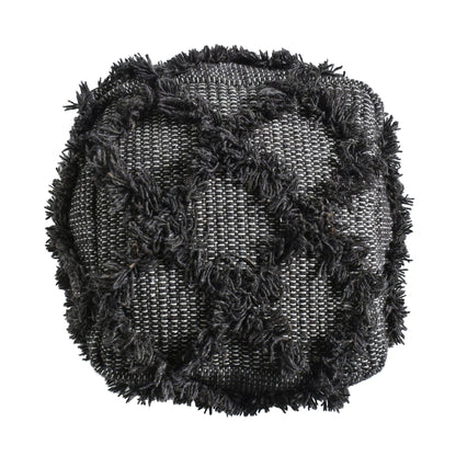 Jumanji - Handcrafted Wool And Cotton Pouf - Brown